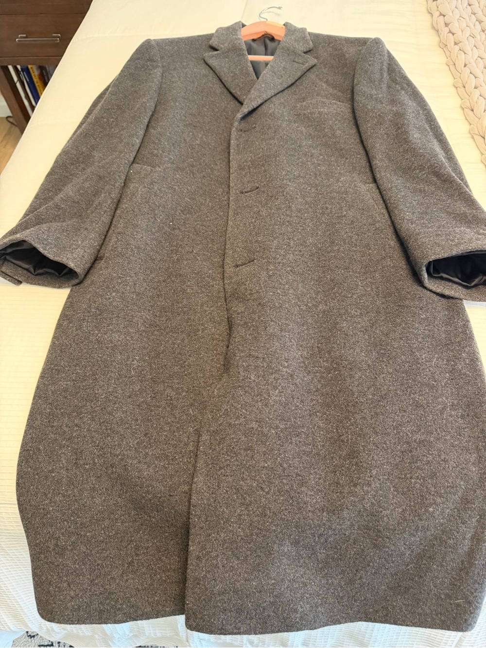 Polo by Ralph Lauren Men's Gray Wool-Blend Trench Coat